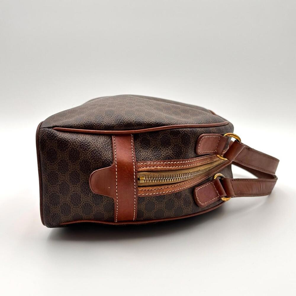 Celine Macadam Monogram Dome Handbag Brown Leather TopHandle - Picture 3 of 9